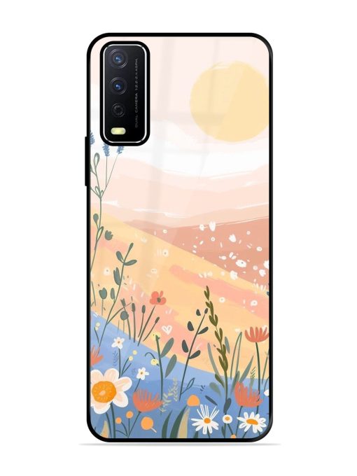 Golden Hour Blooms Glossy Soft Edge Case for Vivo Y12S Chachhi