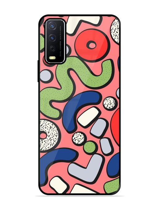 Groovy Geometric Shapes Glossy Soft Edge Case for Vivo Y12S Chachhi