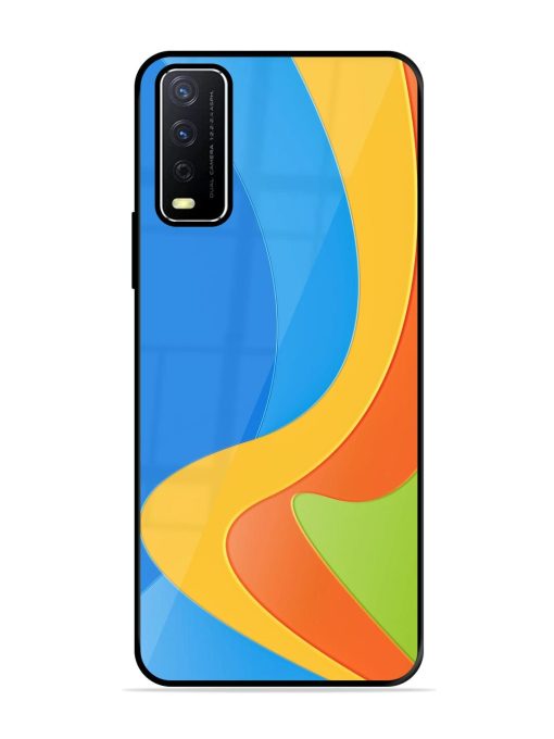 Curvy Color Cascade Glossy Soft Edge Case for Vivo Y12S Chachhi