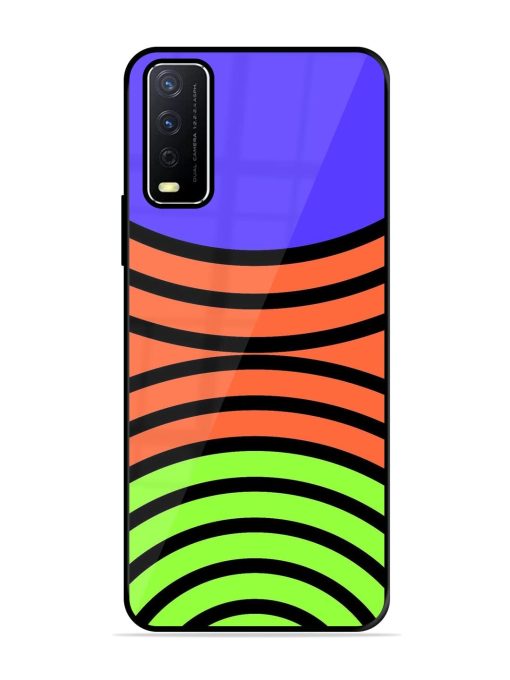 Psychedelic Stripe Symphony Glossy Soft Edge Case for Vivo Y12S Chachhi