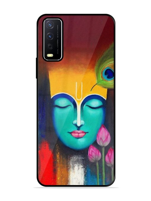 Divine Tranquility: The Face Of Krishna Glossy Soft Edge Case for Vivo Y12S Chachhi