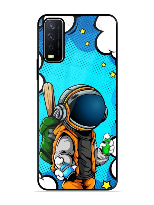 Space Graffiti Artist Glossy Soft Edge Case for Vivo Y12S Chachhi