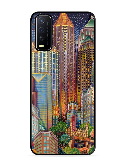 Neon Nightscape Glossy Soft Edge Case for Vivo Y12S Chachhi