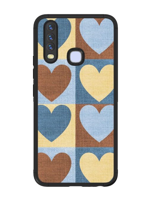 Hearts On Canvas Glossy Soft Edge Case for Vivo Y15