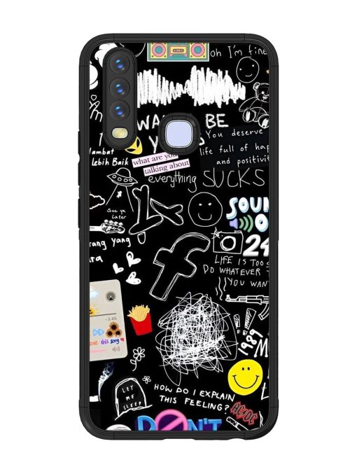 Doodle Diary Glossy Soft Edge Case for Vivo Y15