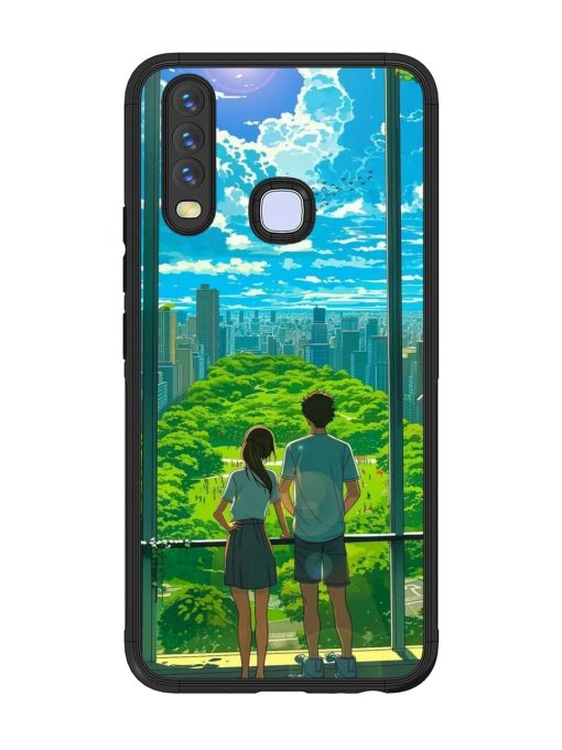 Cyberpunk Dreamscape Glossy Soft Edge Case for Vivo Y15