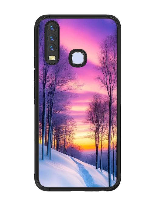 Winter'S Purple Haze Glossy Soft Edge Case for Vivo Y15