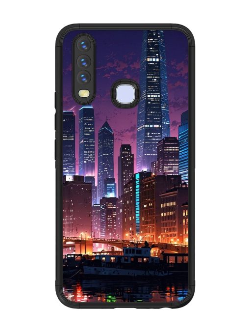 Neon Nightscape Glossy Soft Edge Case for Vivo Y15