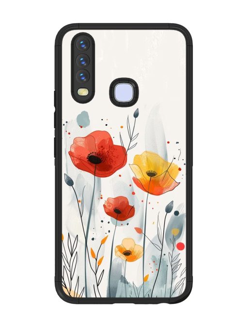 Poppy Fields Glossy Soft Edge Case for Vivo Y15