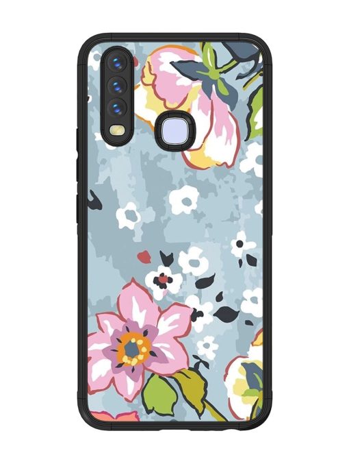 Floral Fantasy Glossy Soft Edge Case for Vivo Y15