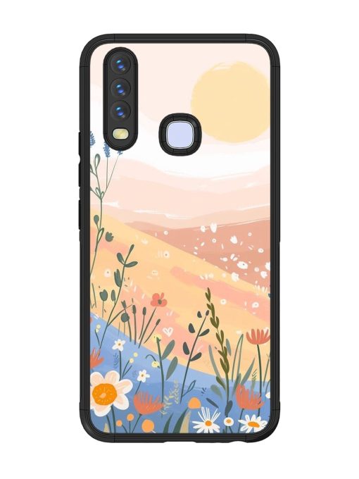 Golden Hour Blooms Glossy Soft Edge Case for Vivo Y15