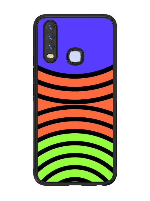 Psychedelic Stripe Symphony Glossy Soft Edge Case for Vivo Y15