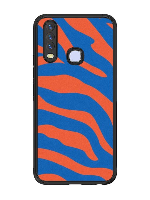 Zebra Stripes In Blue And Orange Glossy Soft Edge Case for Vivo Y15