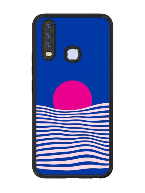 Pink Sunset Over Blue Waves Glossy Soft Edge Case for Vivo Y15