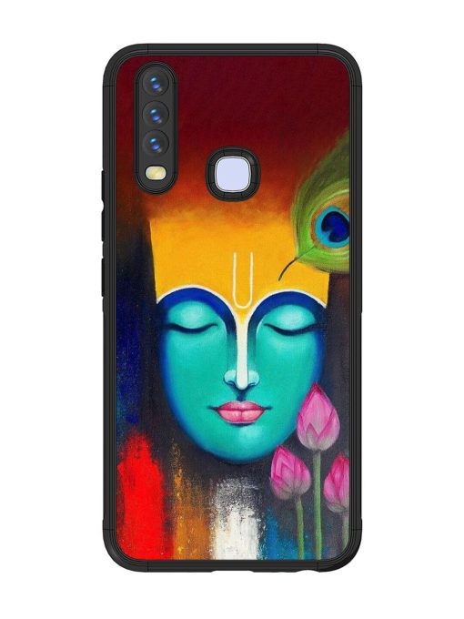 Divine Tranquility: The Face Of Krishna Glossy Soft Edge Case for Vivo Y15