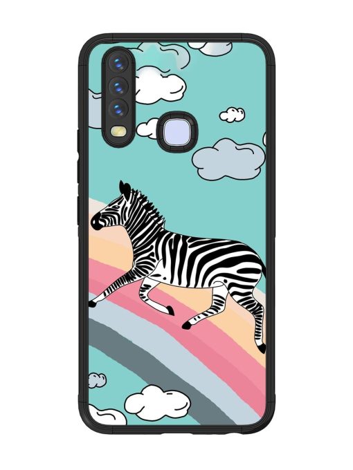 Zebra On A Rainbow Glossy Soft Edge Case for Vivo Y15