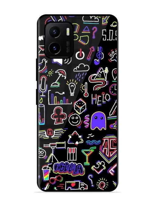 Neon Doodle Glossy Soft Edge Case for Vivo Y15S Chachhi