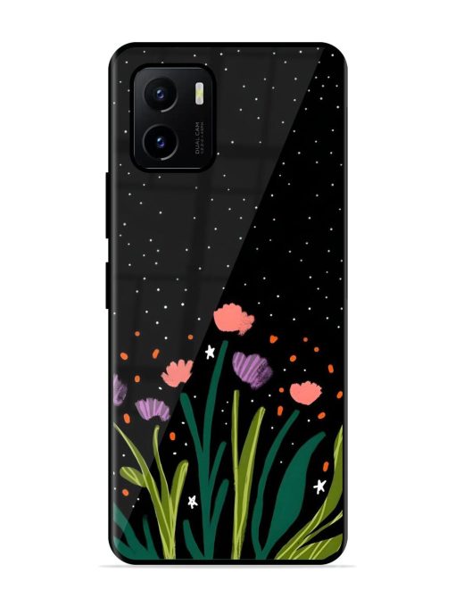 Midnight Bloom Glossy Soft Edge Case for Vivo Y15S Chachhi