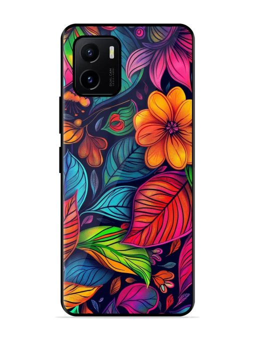 Rainbow Of Blooms Glossy Soft Edge Case for Vivo Y15S Chachhi