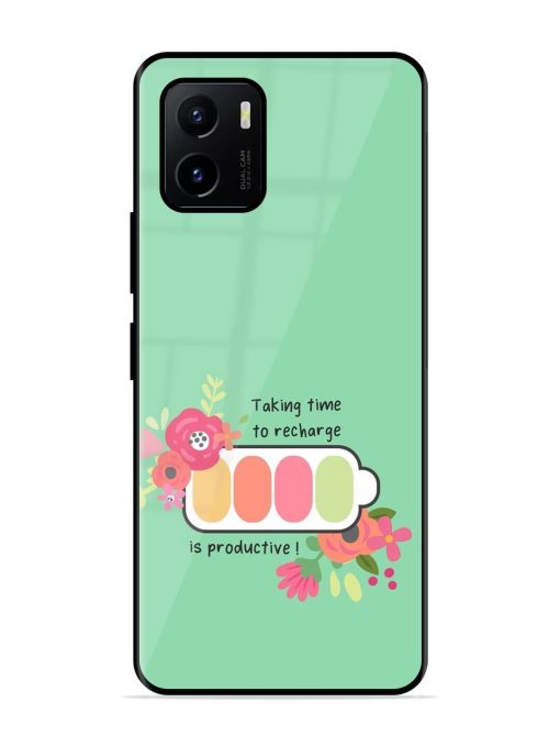 Recharge And Bloom Glossy Soft Edge Case for Vivo Y15S Chachhi