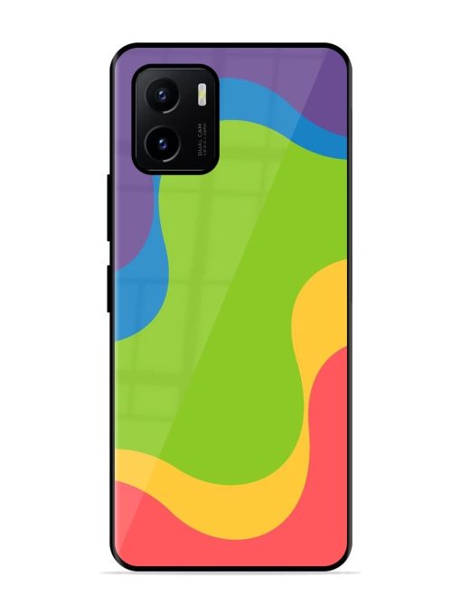 Wavy Rainbow Wonderland Glossy Soft Edge Case for Vivo Y15S Chachhi