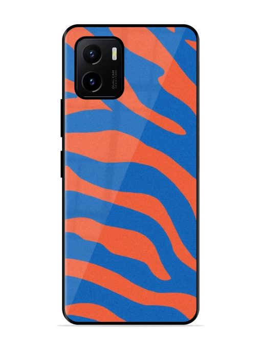 Zebra Stripes In Blue And Orange Glossy Soft Edge Case for Vivo Y15S Chachhi