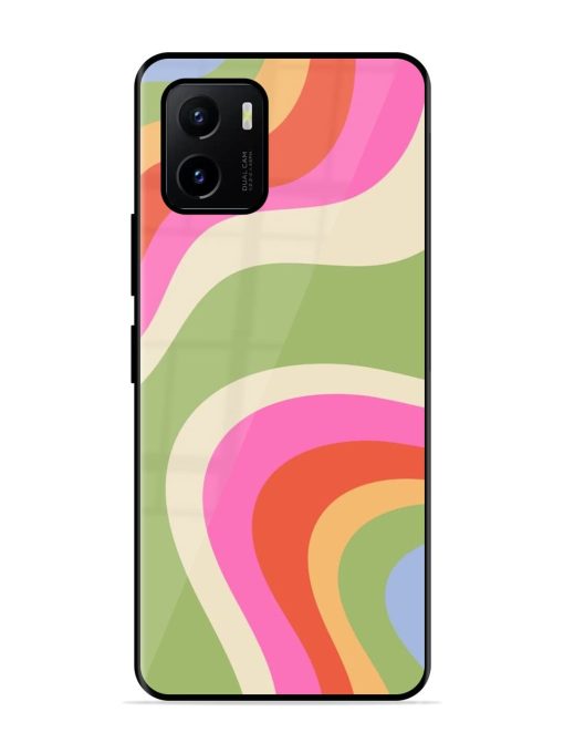 Wavy Rainbow Wonderland Glossy Soft Edge Case for Vivo Y15S Chachhi