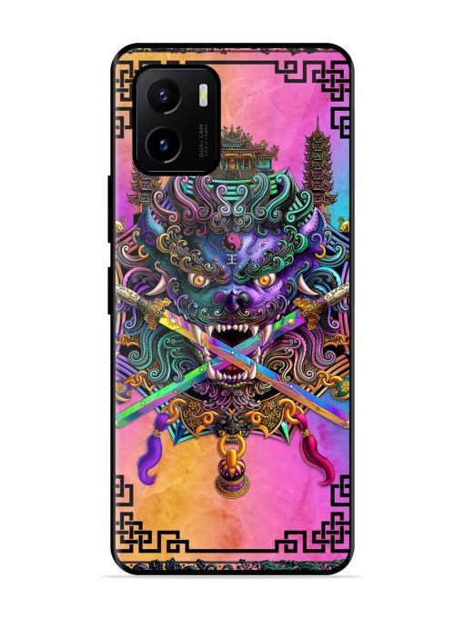 Psychedelic Fu Dog Tapestry Glossy Soft Edge Case for Vivo Y15S Chachhi