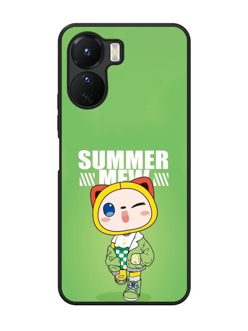 Purrfect Summer Glossy Soft Edge Case for Vivo Y16 Chachhi