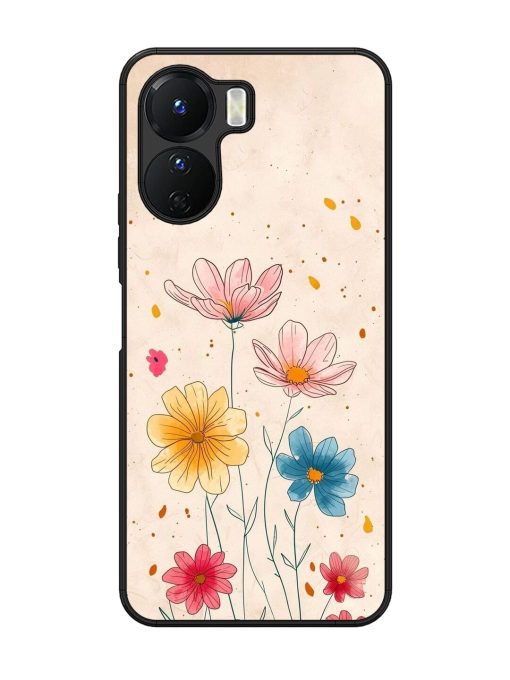 Delicate Bloom Glossy Soft Edge Case for Vivo Y16