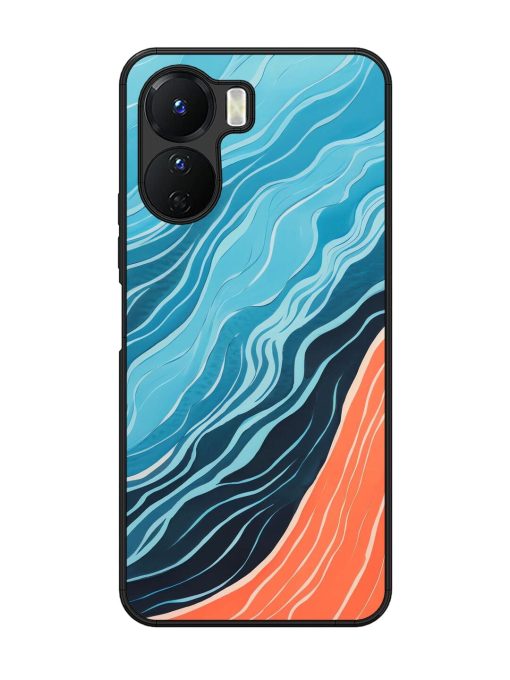 Oceanic Divide Glossy Soft Edge Case for Vivo Y16 Chachhi