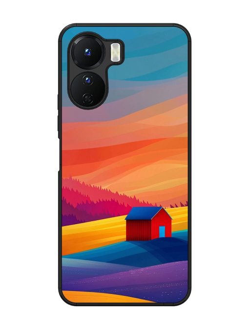 Sunset Solitude Glossy Soft Edge Case for Vivo Y16 Chachhi