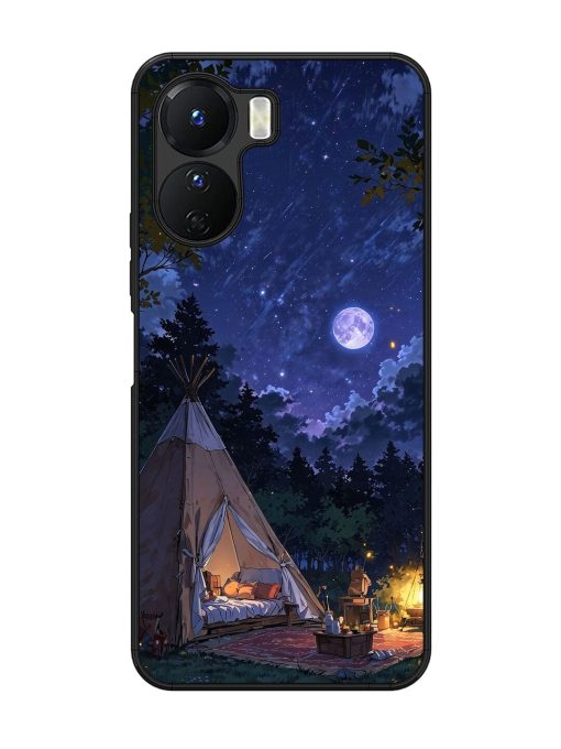 Moonlight Camping Glossy Soft Edge Case for Vivo Y16 Chachhi