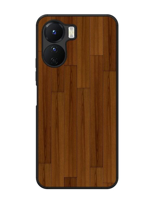 Warm Woodgrain Glossy Soft Edge Case for Vivo Y16 Chachhi