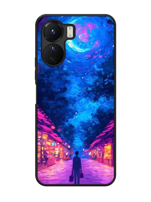 Neon Nightscape Glossy Soft Edge Case for Vivo Y16 Chachhi