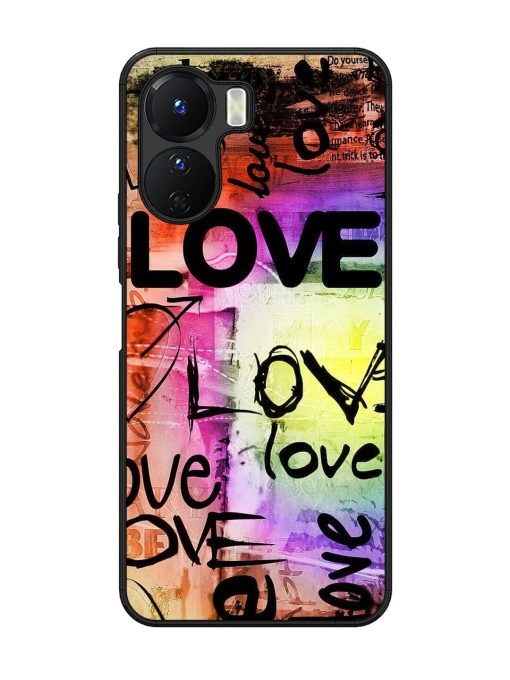 Love Graffiti Glossy Soft Edge Case for Vivo Y16 Chachhi