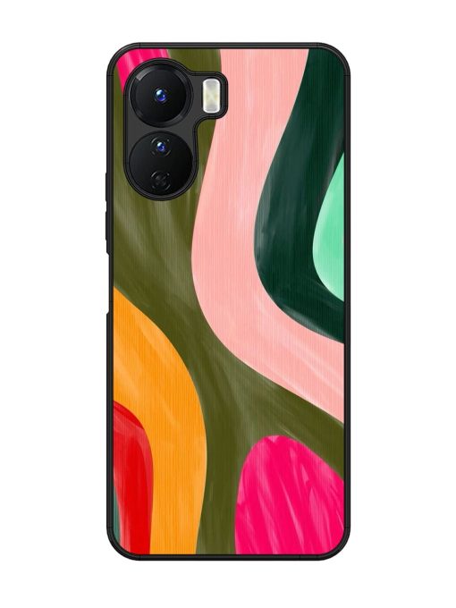 Wavy Wonderland Glossy Soft Edge Case for Vivo Y16 Chachhi