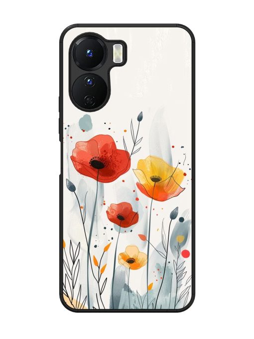 Poppy Fields Glossy Soft Edge Case for Vivo Y16 Chachhi