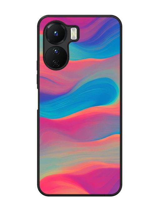 Wavy Wonder Glossy Soft Edge Case for Vivo Y16 Chachhi