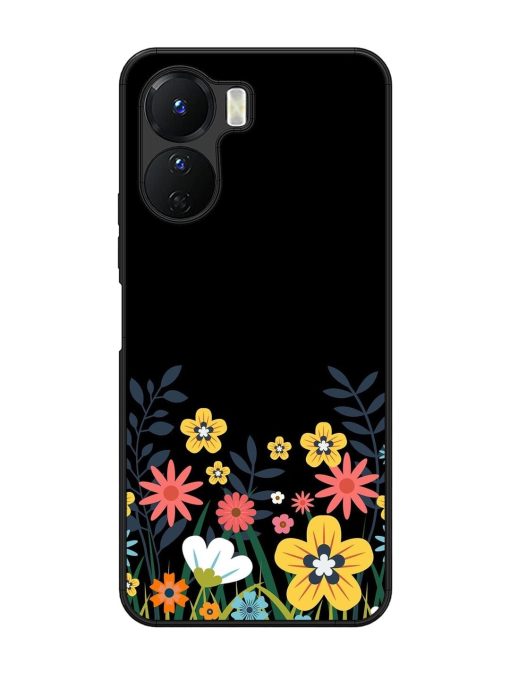 Floral Night Sky Glossy Soft Edge Case for Vivo Y16