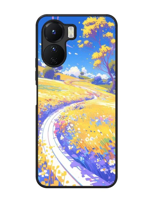 Vibrant Spring Meadow Glossy Soft Edge Case for Vivo Y16 Chachhi