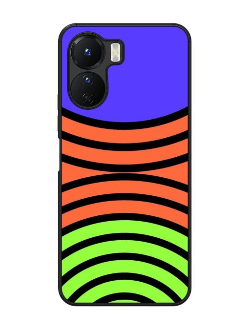 Psychedelic Stripe Symphony Glossy Soft Edge Case for Vivo Y16 Chachhi