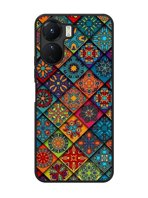 Patchwork Mandala Mosaic Glossy Soft Edge Case for Vivo Y16 Chachhi