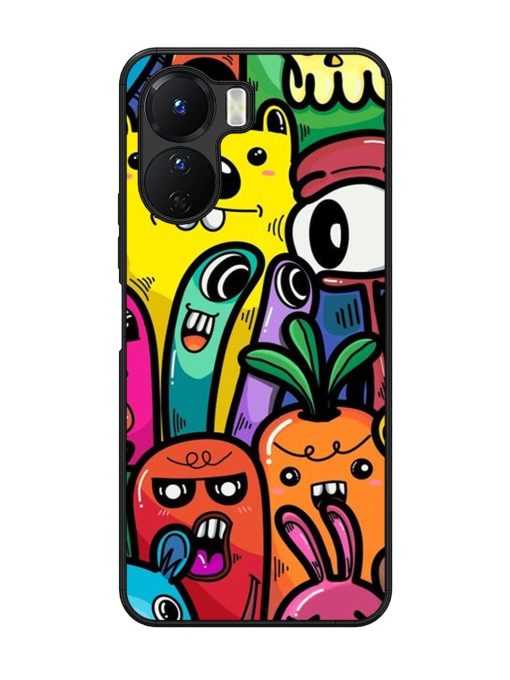 Whimsical Doodle Chaos Glossy Soft Edge Case for Vivo Y16 Chachhi