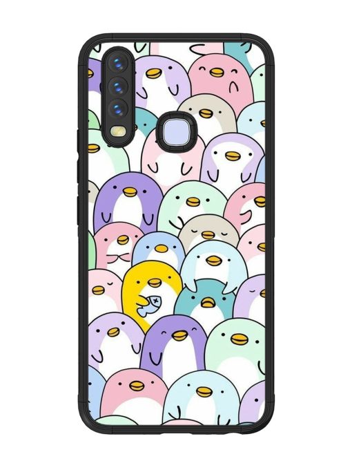 Penguin Party Glossy Soft Edge Case for Vivo Y17 Chachhi