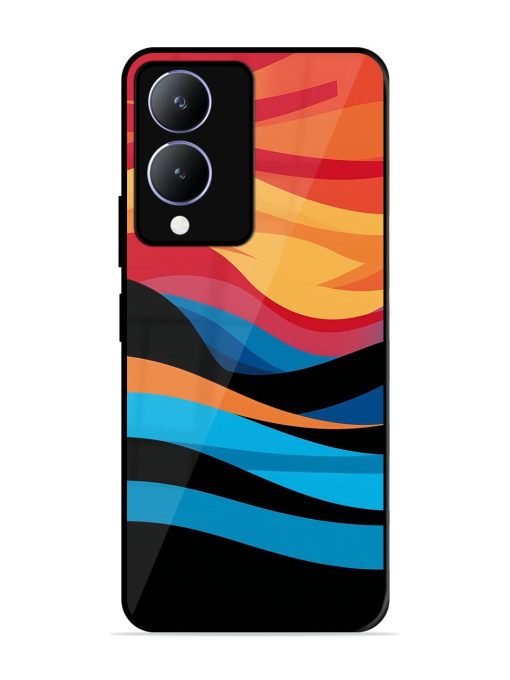 Blazing Currents Glossy Soft Edge Case for Vivo Y17S Chachhi