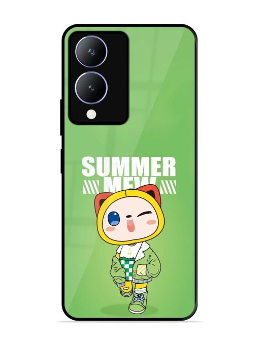 Purrfect Summer Glossy Soft Edge Case for Vivo Y17S Chachhi