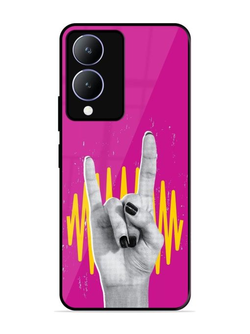 Rock Hand Glossy Soft Edge Case for Vivo Y17S Chachhi