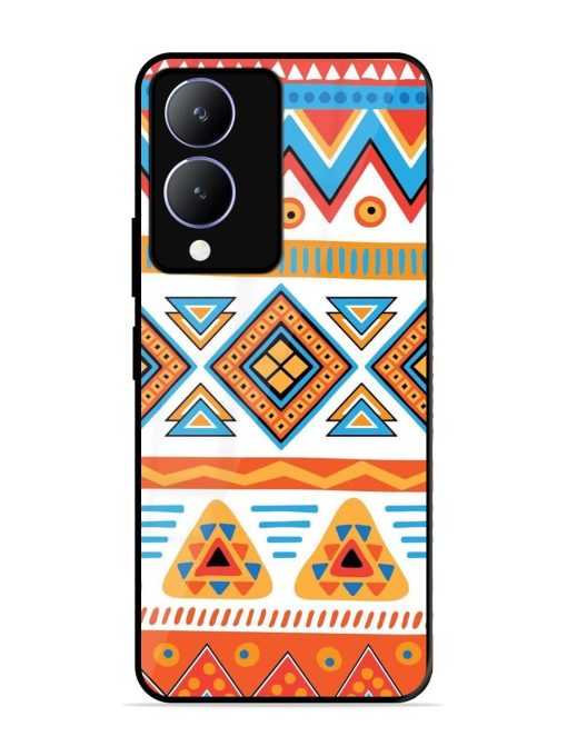 Vibrant Tribal Pattern Glossy Soft Edge Case for Vivo Y17S Chachhi