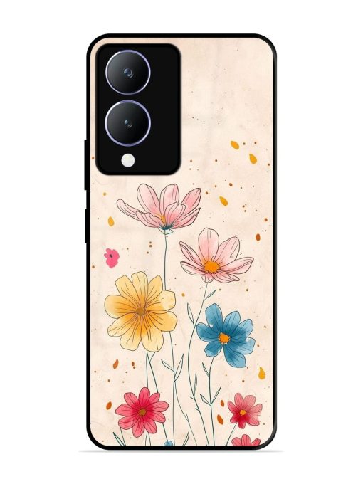 Delicate Bloom Glossy Soft Edge Case for Vivo Y17S Chachhi